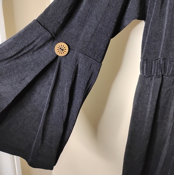 NWT J Valdi Plunge Bell-Sleeve Swim Cover-Up Dress XL Beach To Brunch - Picture 3 of 6